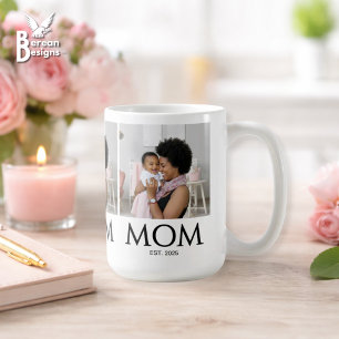 Taza De Café Mamá Estableció Clásicos Caps Blanco Foto