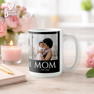 Taza De Café Mamá Estableció Clásicos Caps Negro Foto