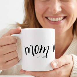 Taza De Café Mamá Estableció Costumbre Estilosa Año Personaliza