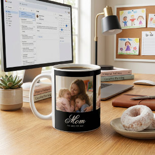Taza De Café Mamá Estableció Escritura Blanca 3 Foto