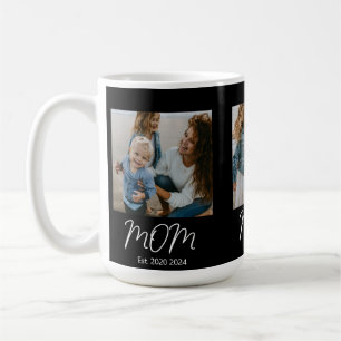 Taza De Café Mamá Estableció Escritura Negra 3 Foto Aislada