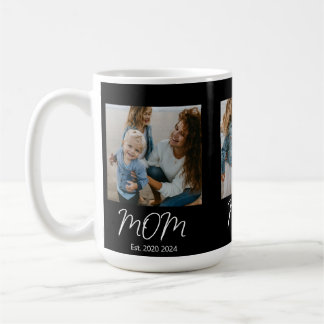 Taza De Café Mamá Estableció Escritura Negra 3 Foto Aislada