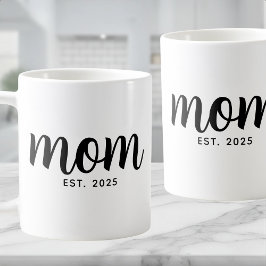 Taza De Café Mamá Estableció Escritura Negra Regalo de Nueva Ma