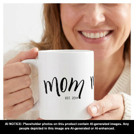 Taza De Café Mamá Estableció Estilo Personalizado Año Cute
