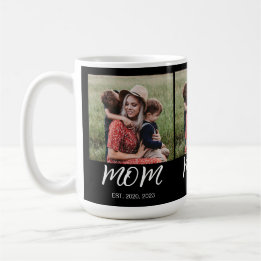 Taza De Café Mamá Estableció Guión Negro 3 Foto