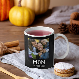 Taza De Café Mamá Estableció Guión Negro 3 Foto