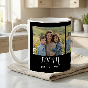 Taza De Café Mamá estableció guión negro 3 foto