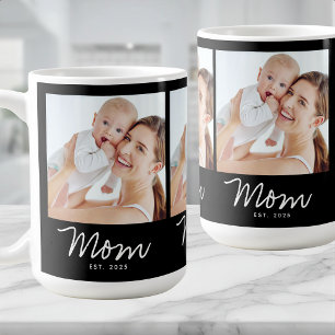 Taza De Café Mamá Estableció Guión Negro 3 Foto