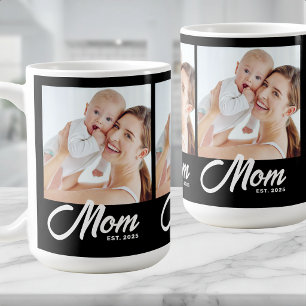 Taza De Café Mamá Estableció Guión Negro 3 Foto
