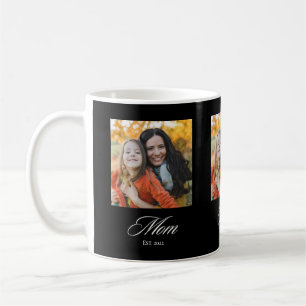 Taza De Café Mamá Estableció Letra Elegante Negra 3 Foto