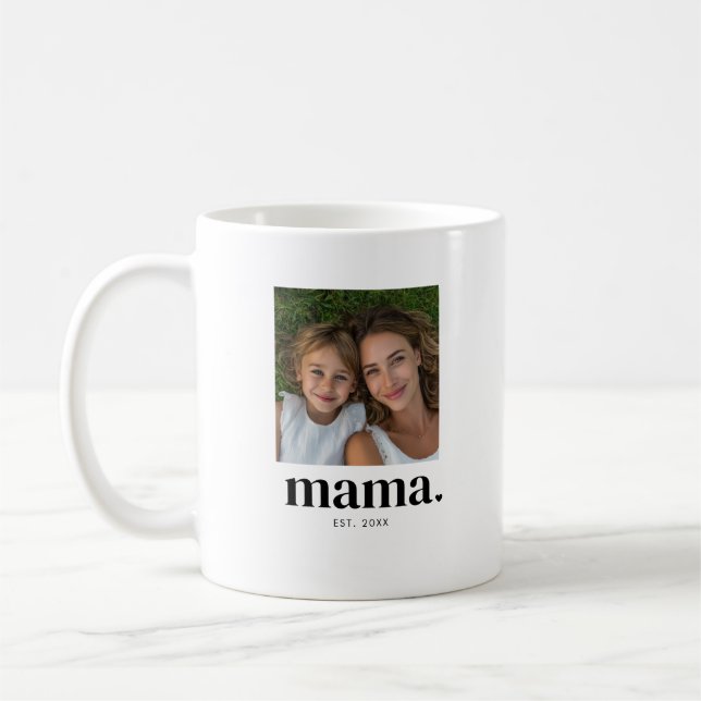 Taza De Café Mama Estableció Negro 2 Foto  (Izquierda)