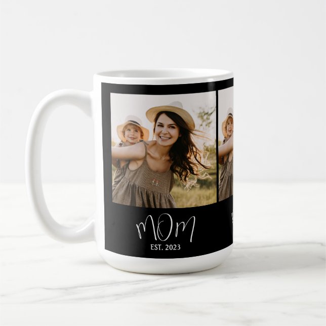 Taza De Café Mamá Estableció Script Negro 3 Foto (Izquierda)