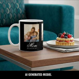 Taza De Café Mamá Estableció Tres Recuerdos Atesorados de Fotos