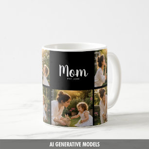 Taza De Café Mamá Estableció Tres Regalos de Memoria Fotográfic