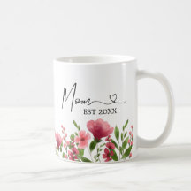 Mamá floral personalizada Mug - regalo de año EST