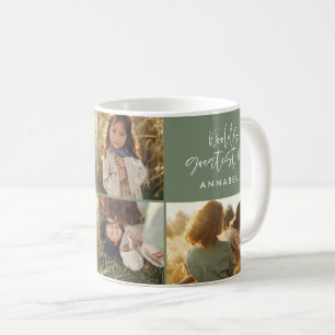 Taza De Café Mamá Foto collage sabio verde Día de la Madre mode