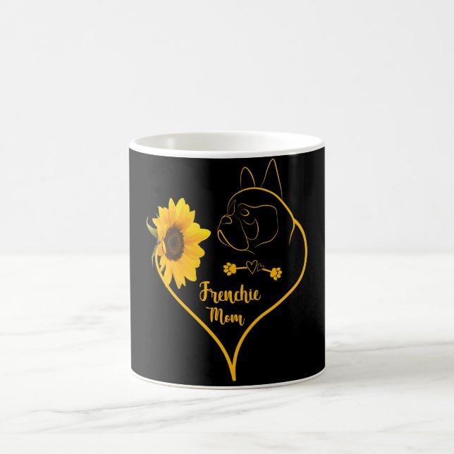 Taza De Café Mamá francesa con amantes del Sunflower Cute Frenc (Centro)