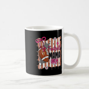 Taza De Café Mamá Fútbol Coqueta Lazo Día de Partido Touchdown 