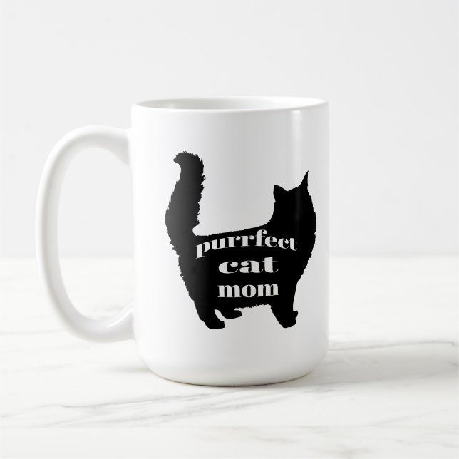 Taza De Café Mamá Gata Linda Simple Moderna (Izquierda)