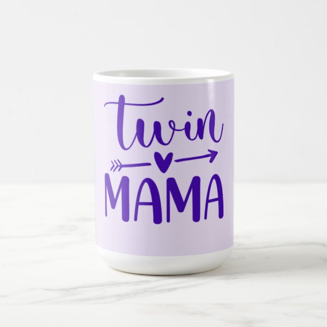 Taza De Café Mamá gemela púrpura (Centro)
