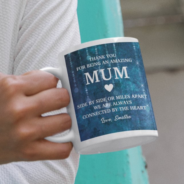 Taza De Café Mamá Gracias Mensaje Sincera Personalizado (Mum Thank You Heartfelt Message Personalized Coffee Mug
)
