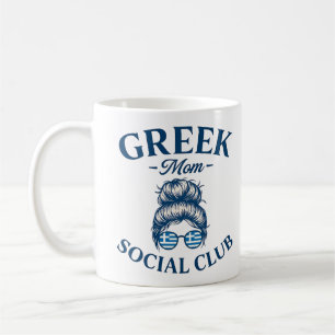 Taza De Café Mamá griega club social trendy mamá griega