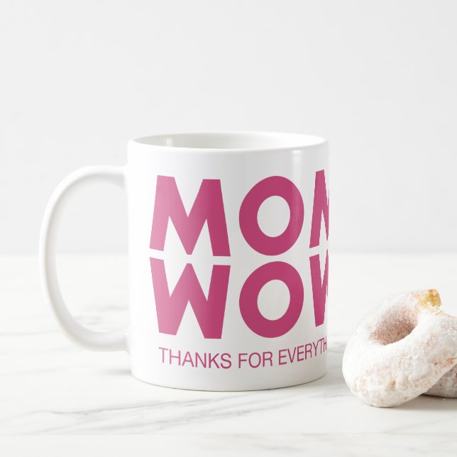 Taza De Café Mamá, ¡Guau! (Con donut)