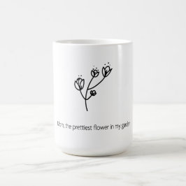 Taza De Café Mamá la Flor Más Bonita (Tipografía Negra)