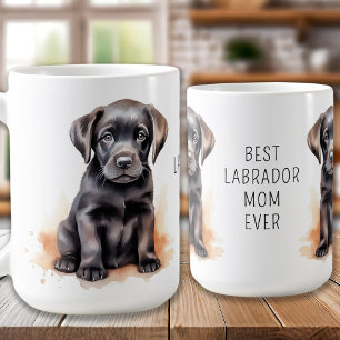 Taza De Café MAMÁ, LABRADOR Negro, Perro, Perro.
