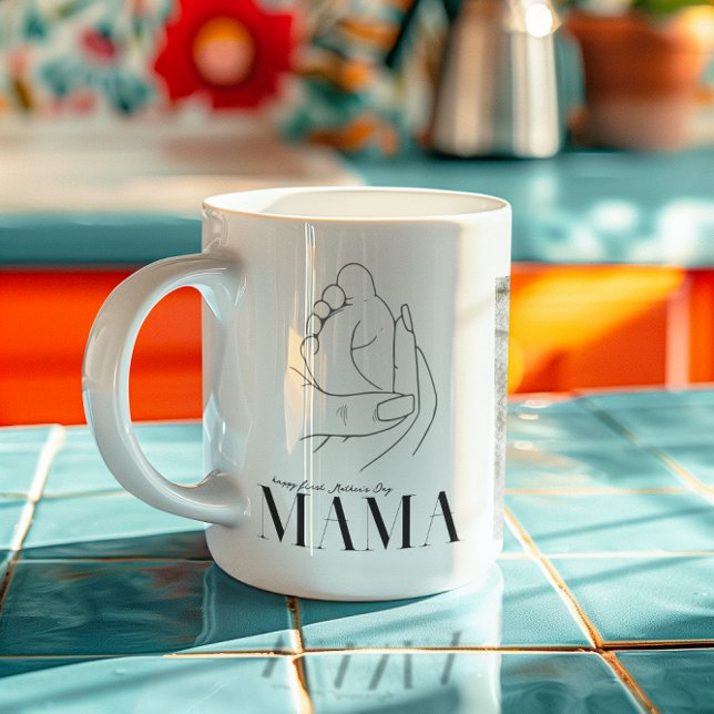 Taza De Café Mama | Letra Chic Boho 3 Foto (Subido por el creador)