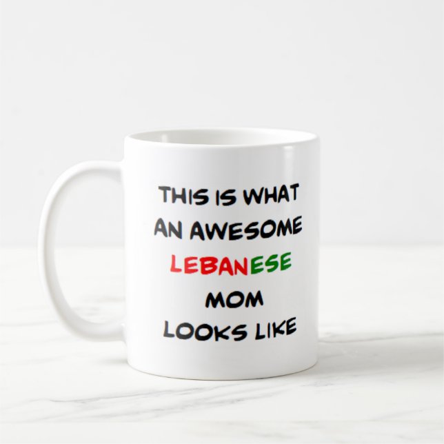 Taza De Café mamá libanesa, increíble (Izquierda)