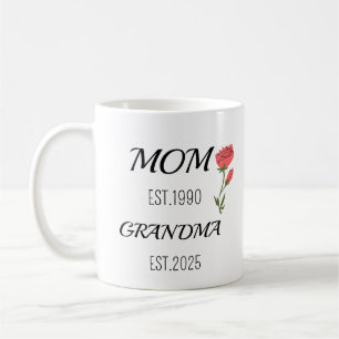 Taza De Café Mamá Luego Abuela Tipografía Diseño Familiar