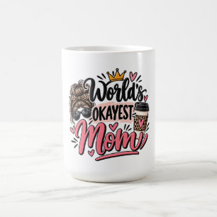 Taza De Café Mamá Más o Menos del Mundo Estampado de Leopardo M
