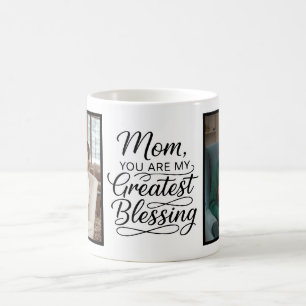 Taza De Café Mamá Mayor Bendición Foto Minimalista Sentimental