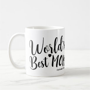 Taza De Café MAMÁ MEJOR DEL MUNDO Cumpleaños Nombre Personaliza