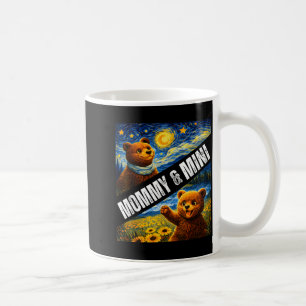 Taza De Café Mamá Mini Oso Lindo Coincidente Día de las Madres