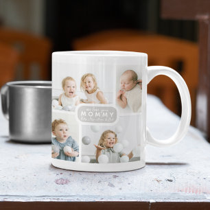 Taza De Café Mamá Moderna 4 Foto Gris