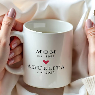 Taza De Café Mamá moderna   Año de Abuelita Este. Coffee Mug