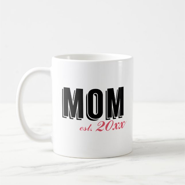 Taza De Café Mamá moderna establecida en año (Izquierda)