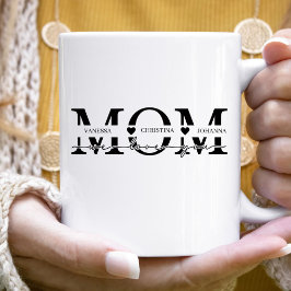 Taza De Café Mamá moderna llama al Día de la Madre