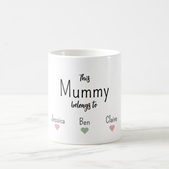 Taza De Café Mamá moderna llama al Día de la Madre (Centro)