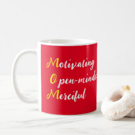 Taza De Café Mamá Motivando el texto de mente abierta de Miseri
