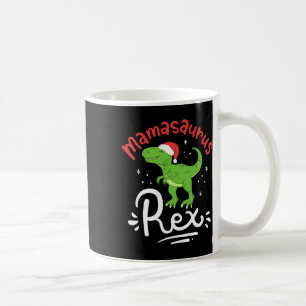 Taza De Café Mamá Navidad Saurio Rex Dinosaurio Madre Navidad 