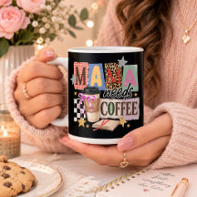 Mamá necesita café agradecimiento a mamá