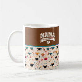 Taza De Café MAMA Necesita Café Marrón Corazón Blanco Grano de 