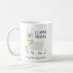 Taza De Café Mamá No Time For Drama de la llama