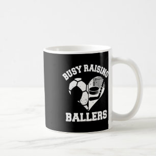 Taza De Café Mamá Ocupada Criando Byllers Fútbol Hockey Corazón