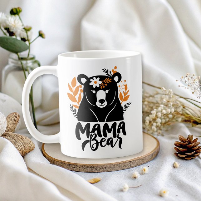 Taza De Café Mamá osa flores elegantes (Subido por el creador)