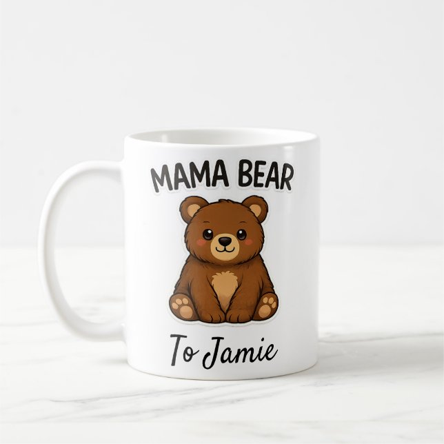Taza De Café Mamá Osa y Osito (Izquierda)