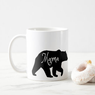 Taza De Café Mama oso negro y blanco